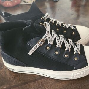 Dior Fabric and Leather Walk'n'Dior Sock Sneakers Size 38